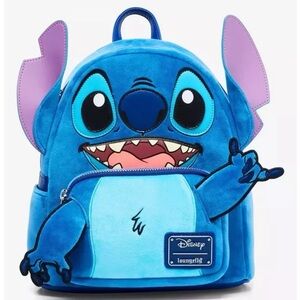 Loungefly Disney Lilo & Stitch Figural Fuzzy Stitch Mini Backpack